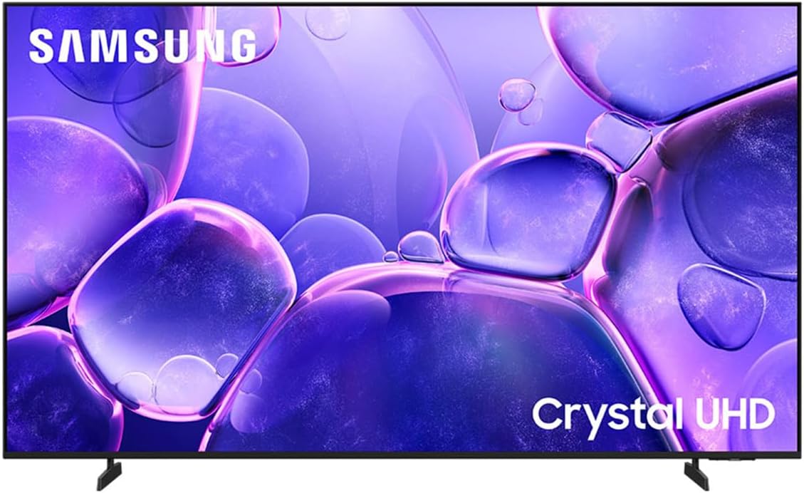 Samsung 75" Crystal UHD U8000F 4K, Procesador Crystal, Diseño Metálico, Knox Security, Escalado 4k, Smart TV (2025)